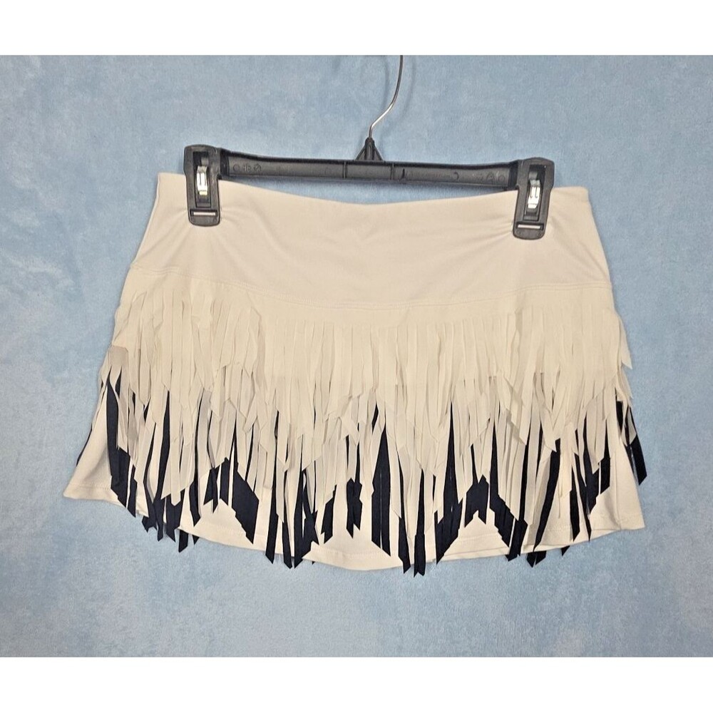 NEW Lucky In Love Navy White Fringe Skort SMALL 4-6 Tennis Golf Pickleball Cheer